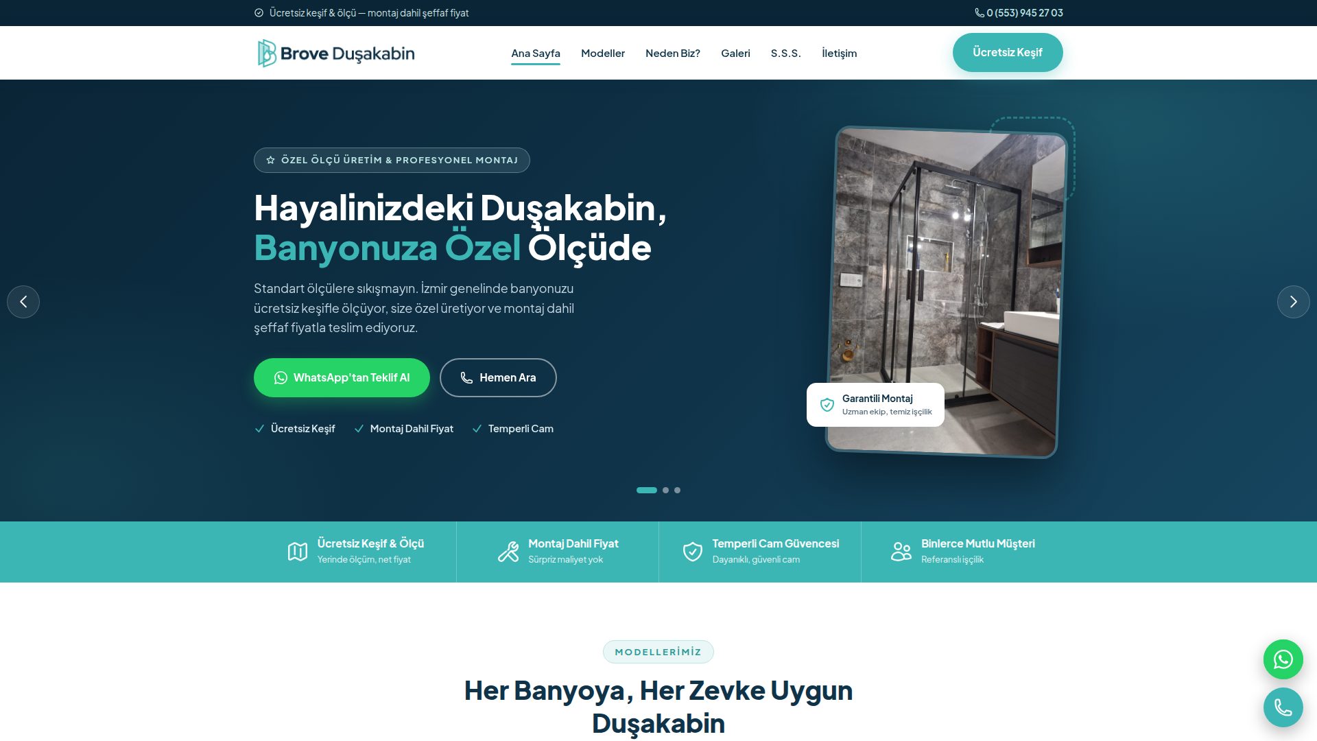 Brove Duşakabin ana sayfa görüntüsü